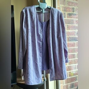 Mock Two-Piece Lavender Blazer
